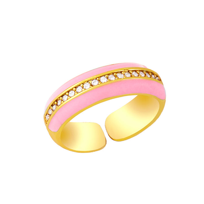 Wholesale ins opening niche design diamond ring for women JDC-RS-AS422