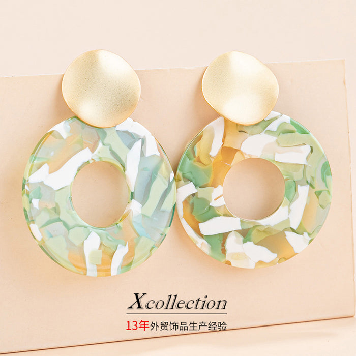 Wholesale Resin Acetate Earrings for Women  MOQ≥3 JDC-ES-XLH010