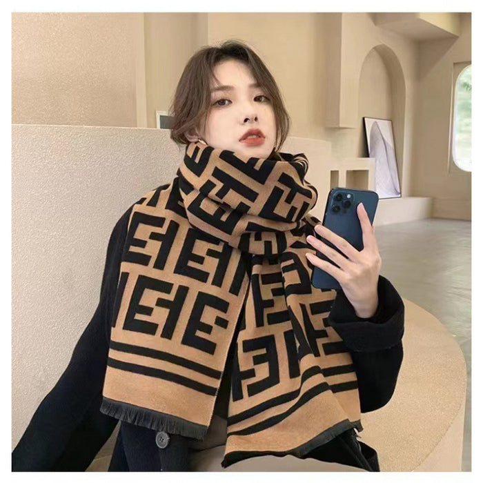 Wholesale Scarf Imitation Cashmere Winter Warmth Cold Protection Wind Resistance (F) JDC-SF-Chand011