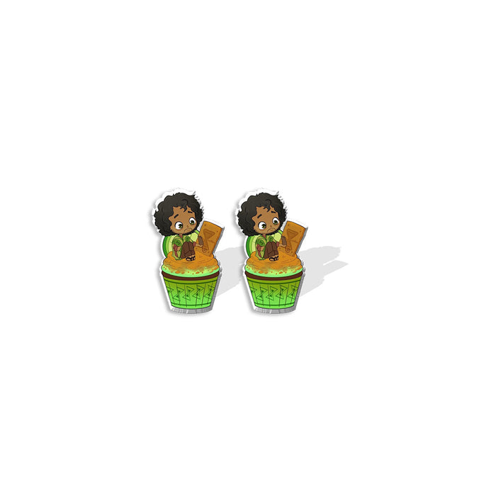 Wholesale earrings plastic animation magic MQO≥5 JDC-ES-xiangl005