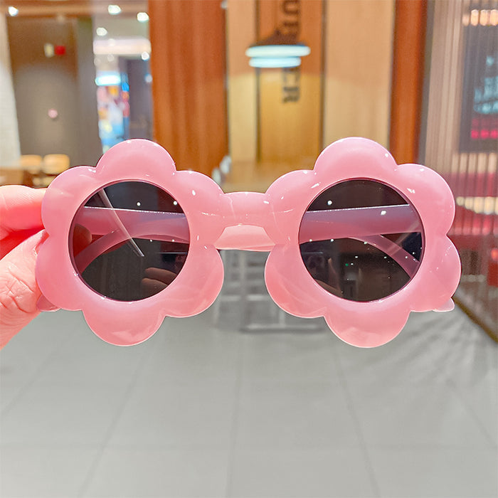 Wholesale Kids Sunglasses Sunshade Round Frame Hollow Sunscreen JDC-SG-I004