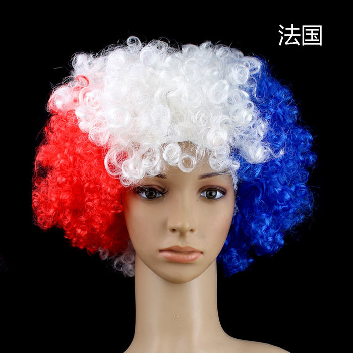 Wholesale Wigs 2022 Qatar World Cup Color Cheer MOQ≥2 JDC-WS-JianL001