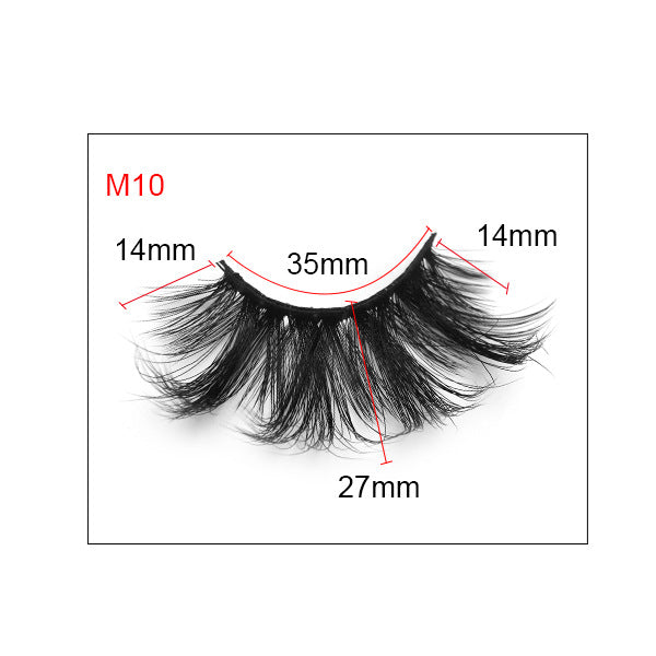 Imitation 8d imitation en gros Cheveux de vison 25 mm Naturel Long plus épais Faux cils Jdc-ey-Myan005