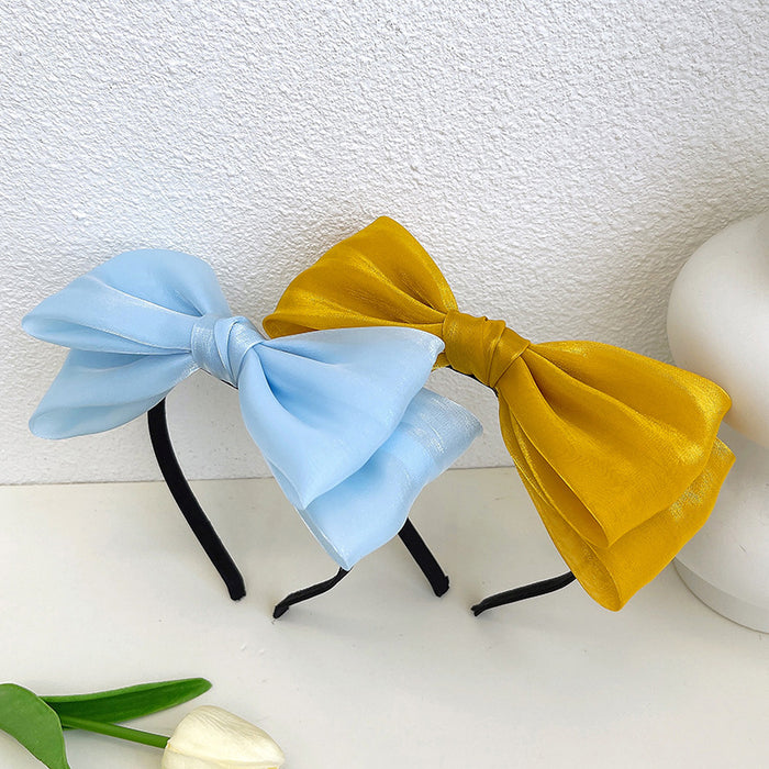 Wholesale Bow Headband Solid Color Hair Accessories Red Hair Clip MOQ≥2 JDC-HD-YYang020