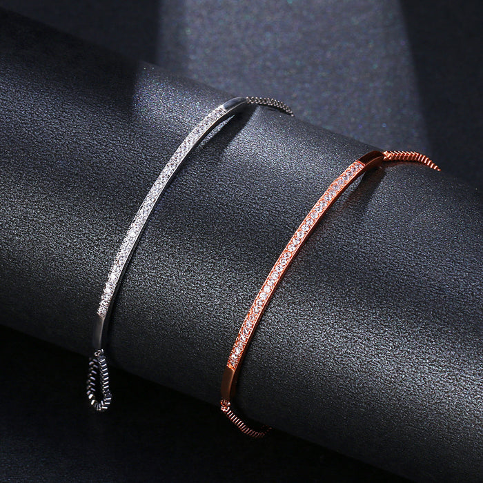 Wholesale Zircon Pull Bracelet Size Adjustable Bracelet MOQ≥2 JDC-BT-XiX002