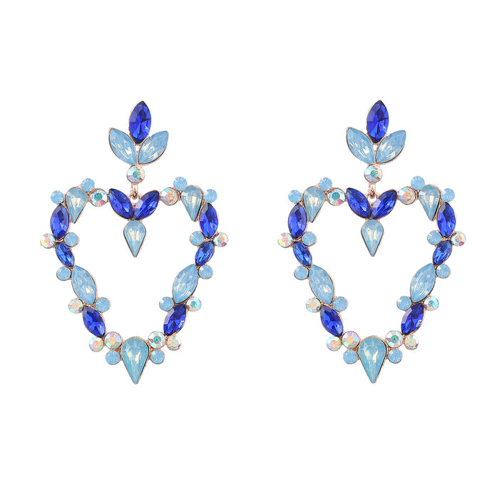 Wholesale Alloy Diamond Rhinestone Heart Earrings JDC-ES-JL994