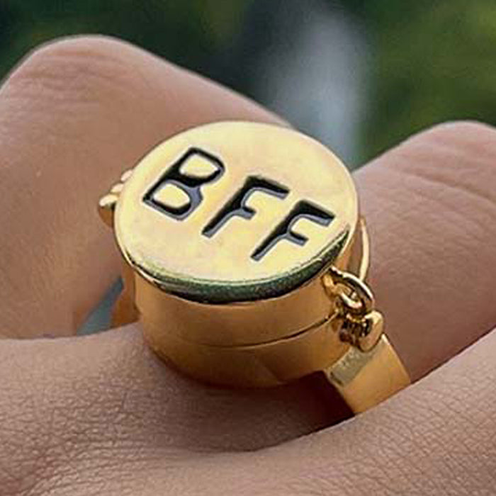 Wholesale friendship best friend ring cute openable ring JDC-RS-FuS004