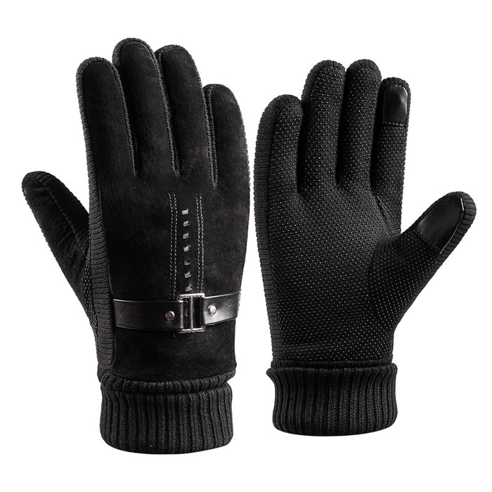 Wholesale Gloves Leather Thickening Anti-slip Outdoor Gloves Touch Screen MOQ≥2 JDC-GS-GuangJ006