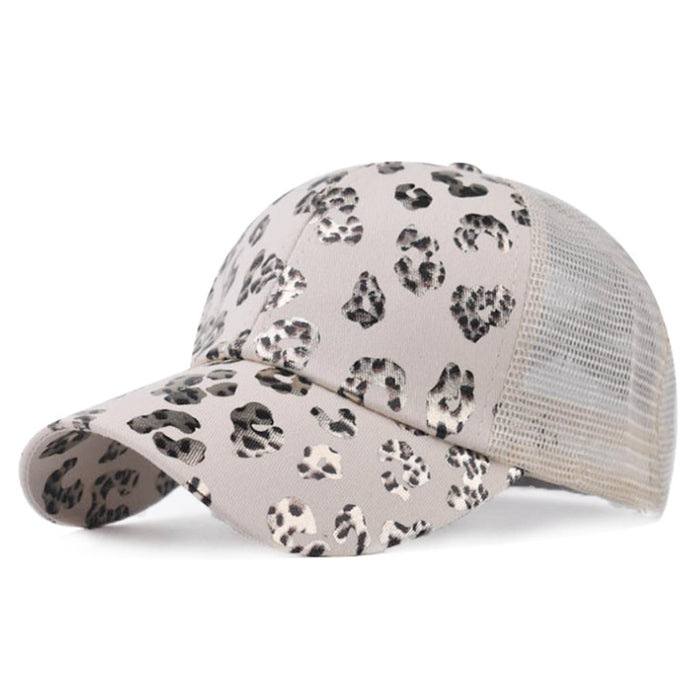 Wholesale Hat Cotton Leopard Print Mesh Baseball Cap JDC-FH-MeiQ002
