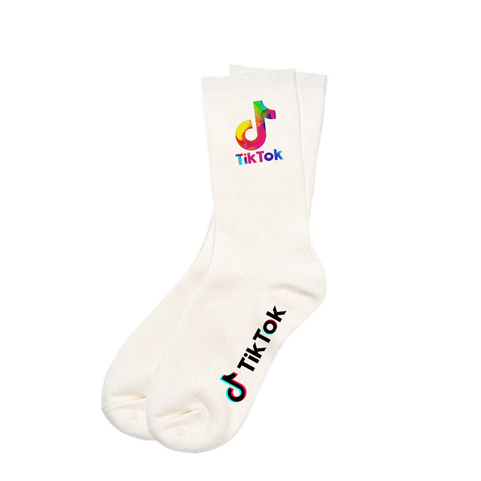 Wholesale Sock Cotton Blend Tik Tok Socks Cotton Mid-Length Cotton Socks JDC-SK-WDM002