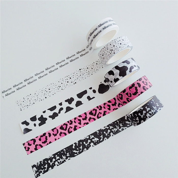 Cinta al por mayor papel patrón de leche de leopardo cinta de punto de impresión jdc-tp-xiaoa001
