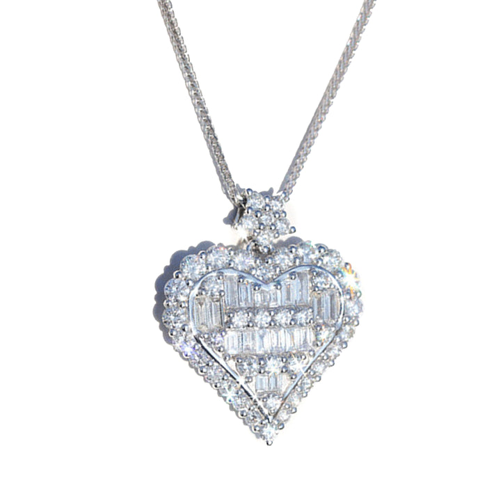 Wholesale Heart Shaped Diamond Pendant Jewelry Set JDC-ES-JYS014