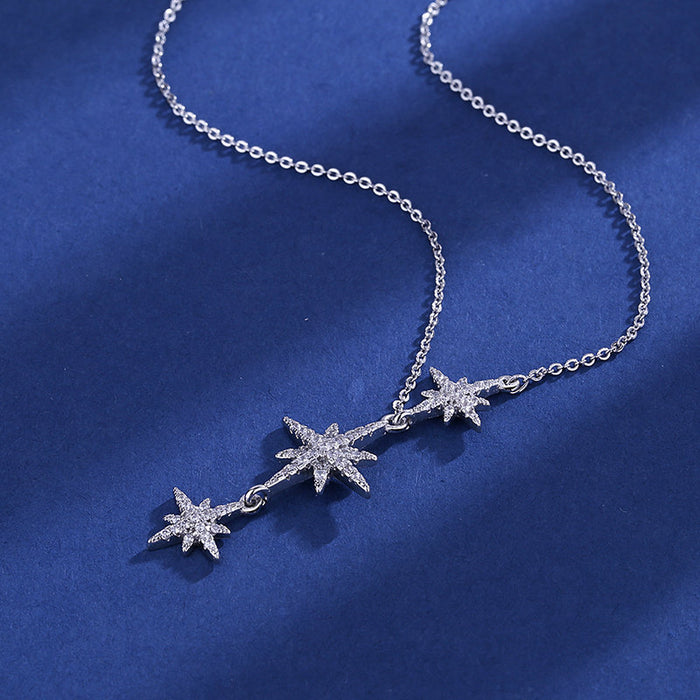 Wholesale silver necklace six-pointed star necklace women's pejavascript:ndant with chain JDC-NE-BLX061