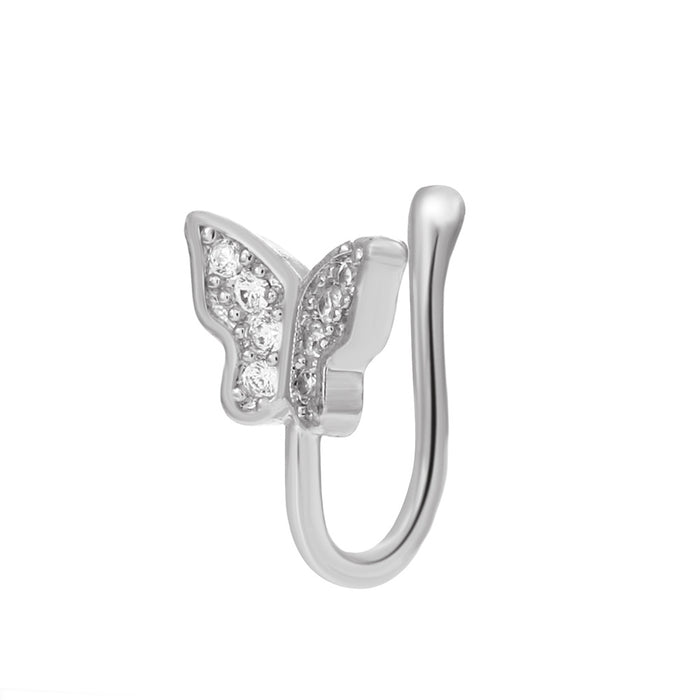 Jewelry WholesaleWholesale Butterfly Non-Perforated Copper Single Nose Clip JDC-NS-D007 Piercings 晴雯 %variant_option1% %variant_option2% %variant_option3%  Factory Price JoyasDeChina Joyas De China