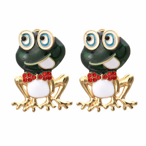 Jewelry WholesaleWholesale color glazed frog stud earrings JDC-ES-MY251 Earrings 曼茵 %variant_option1% %variant_option2% %variant_option3%  Factory Price JoyasDeChina Joyas De China