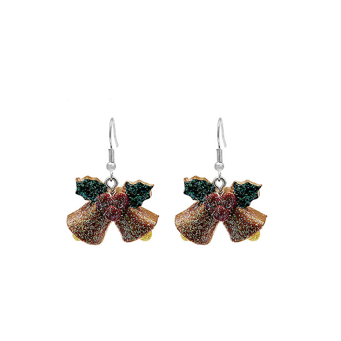Wholesale Earrings Metal Christmas Drop Oil Color Santa Elk JDC-ES-MDD074