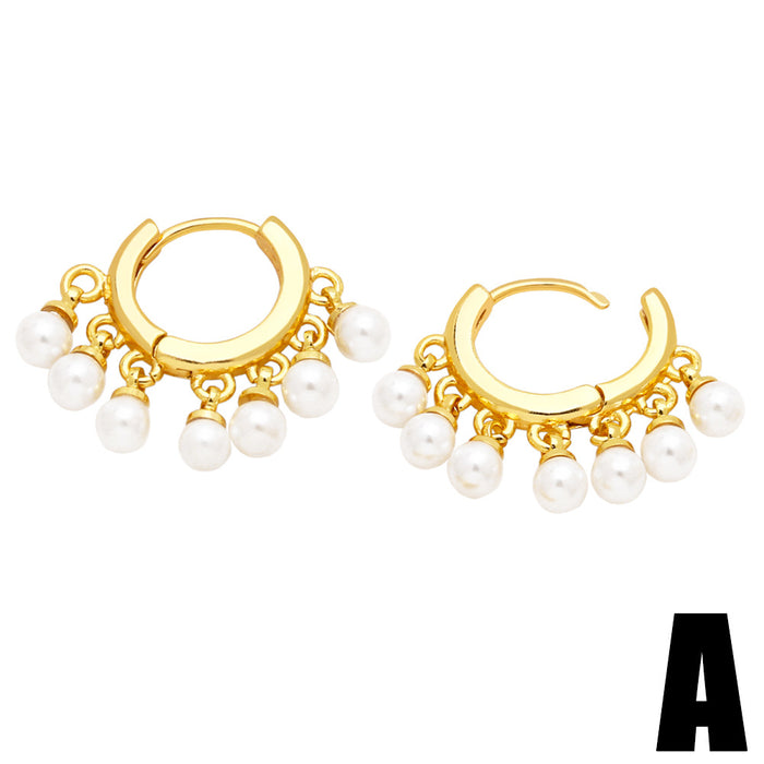 Wholesale Earrings Pearl Fringe Pendant JDC-ES-PREMAS003