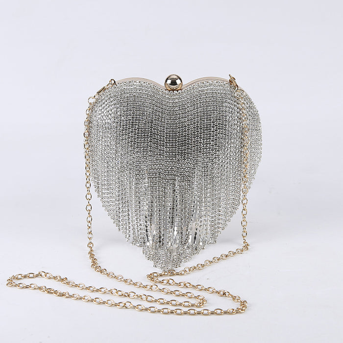 Bolsa de cosmética de diamante en forma de corazón al por mayor Bag Fiesta Bag JDC-HB-WANGC004