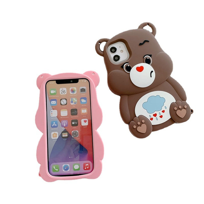 Wholesale Phone Case Silicone Rainbow Bear MOQ≥2 JDC-PC-yingx001