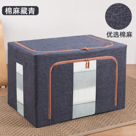 Wholesale Cotton Linen Steel Frame Storage Box Foldable JDC-SB-HAO003