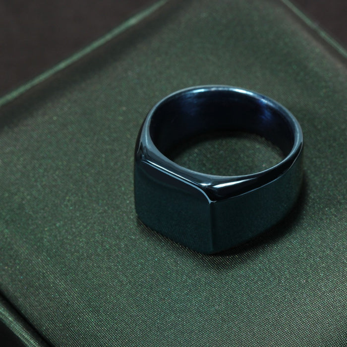 Wholesale Ring Titanium Steel Square Glossy MOQ≥2 JDC-RS-ShouM006