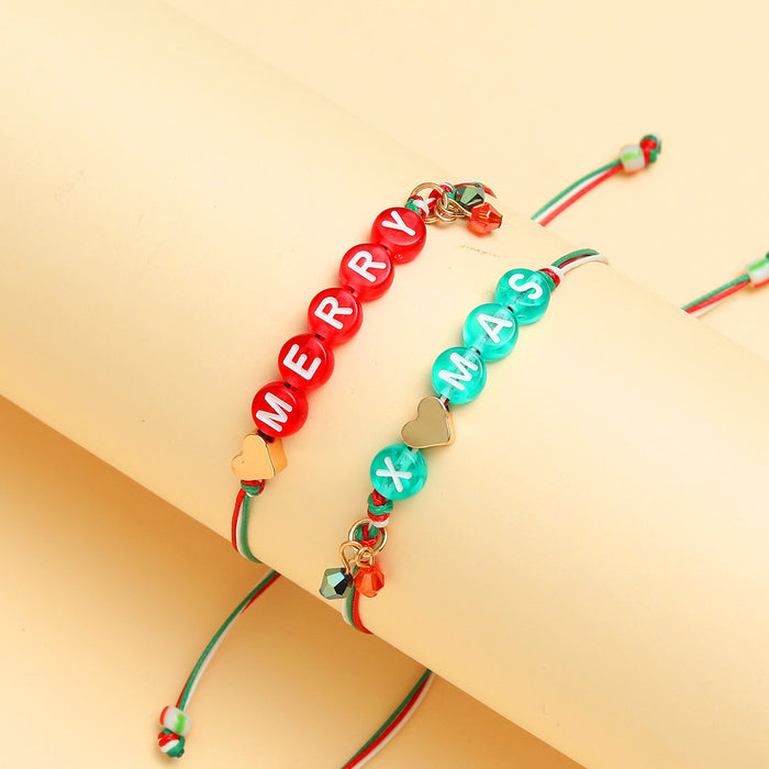 Wholesale Bracelet Acrylic Christmas Letters Glass Pendant JDC-BT-AiMu011