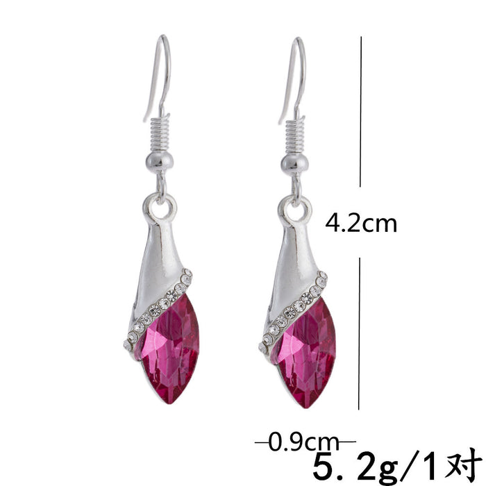 Wholesale fashion flash diamond long marquise crystal earrings JDC-ES-CM017