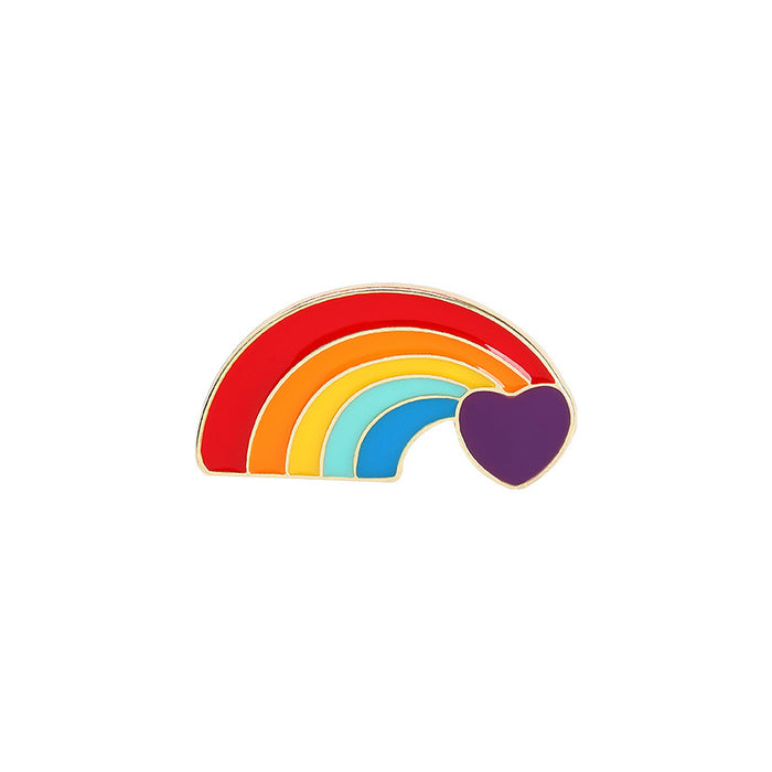 Broche de joyería de la serie Rainbow al por mayor Personalidad Rainbow Bridge Love Model Brooch JDC-BC-QIH013