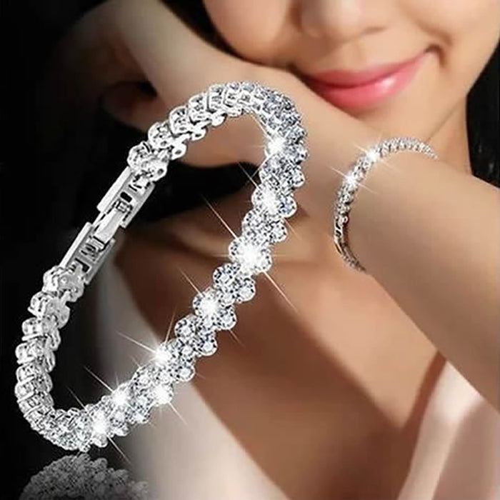 Jewelry WholesaleWholesale full diamond heart diamond roman bracelet JDC-BT-F932 Bracelet 韩之尚 %variant_option1% %variant_option2% %variant_option3%  Factory Price JoyasDeChina Joyas De China