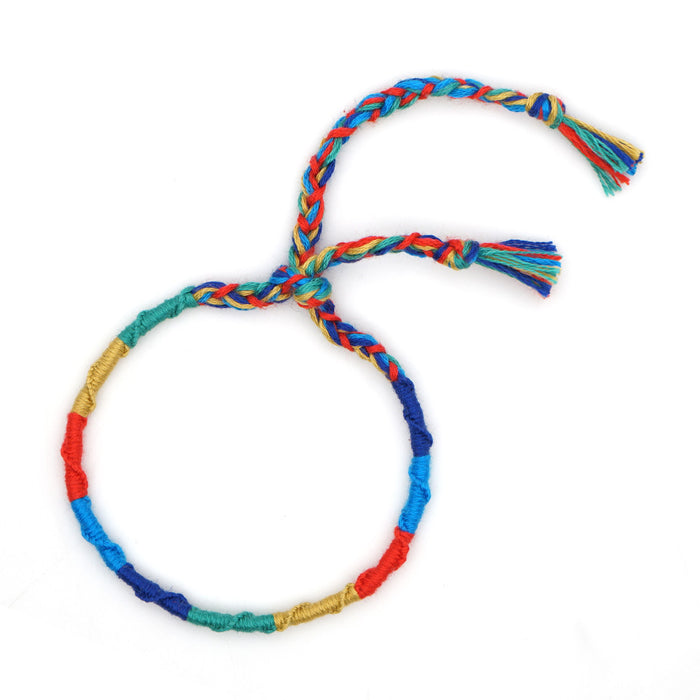 Wholesale Original Linen Cotton Woven Bracelet Boho Color Ethnic Style JDC-BT-HeY020