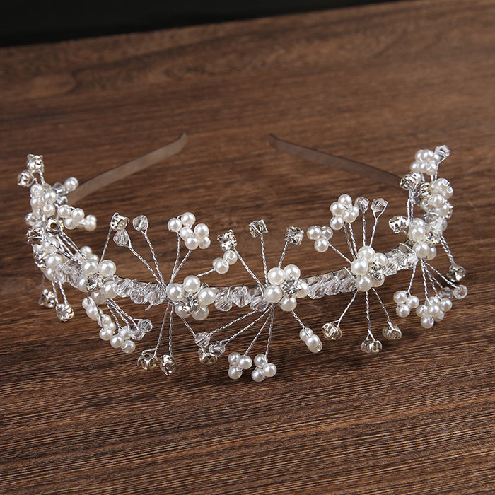 Wholesale crystal glass bridal headband wedding headband MOQ≥2 JDC-HD-DengH002