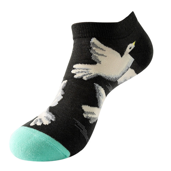 Wholesale shallow mouth cotton thin socks cotton trendy breathable MOQ≥2 JDC-SK-XinXi002