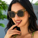 Jewelry WholesaleWholesale round cat's eye large frame sunglasses JDC-SG-BaiL009 Sun Glasses 佰銮 %variant_option1% %variant_option2% %variant_option3%  Factory Price JoyasDeChina Joyas De China
