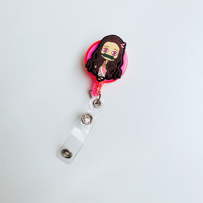 Wholesale Easy Pull Buckle Clip Clip Retractable Keychain Pendant MOQ≥5 JDC-KC-ONG001