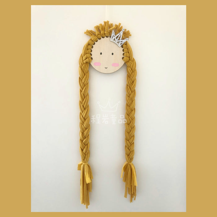 Al por mayor Ins Nordic Style Braid Doll Children's Accesorios para el cabello para el cabello de almacenamiento Colgante de pared JDC-DC-CYAN001