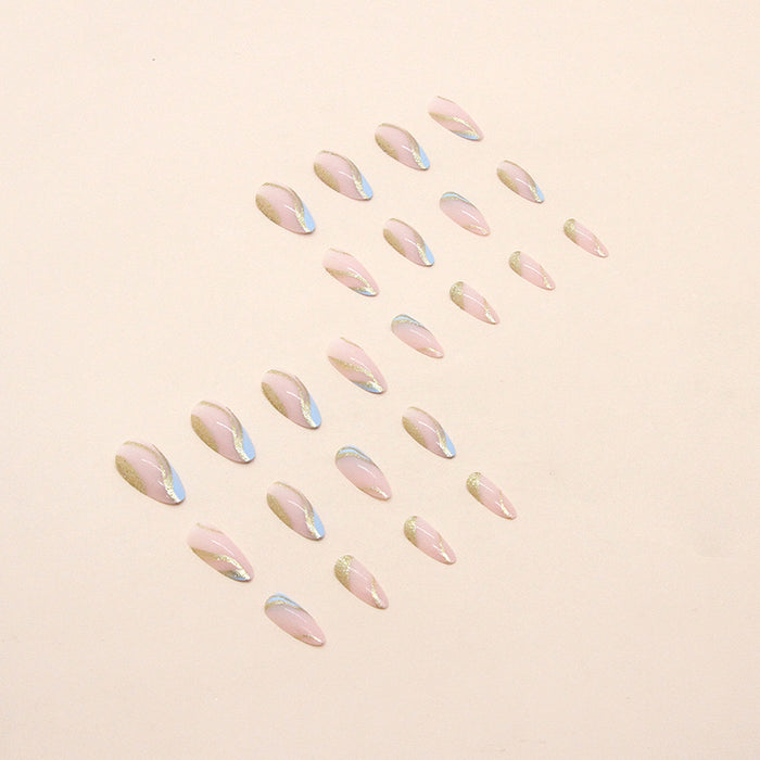 Wholesale Ripple Glitter Resin Nail Stickers JDC-NS-QiH022