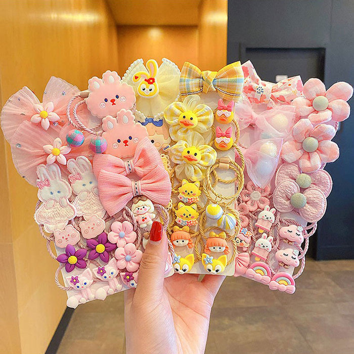 Wholesale children's rubber band fabric flower hair rope JDC-HS-MoTong001