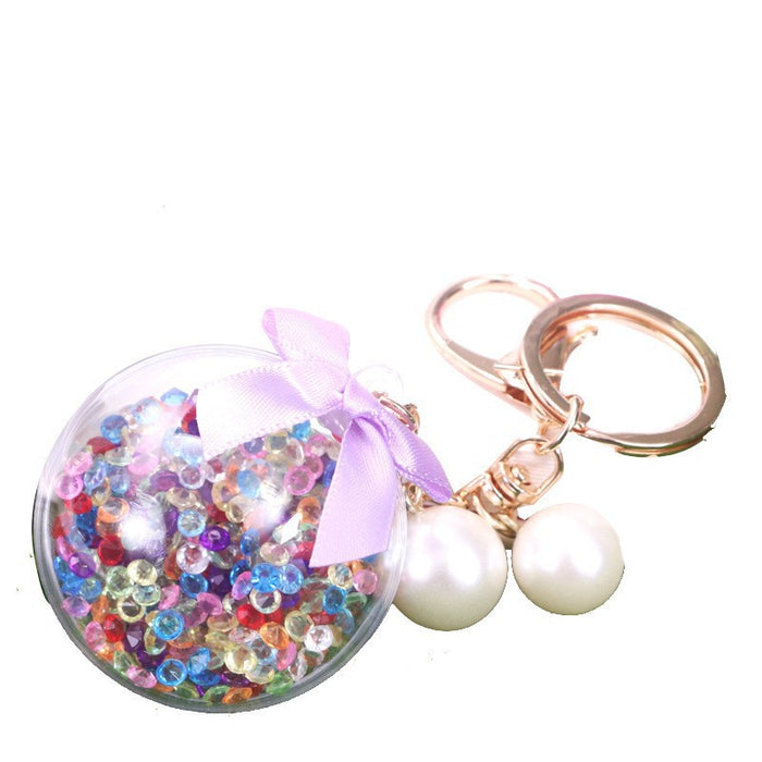 Wholesale Keychain Metal Candy Color Star Crystal Ball Pendant JDC-KC-XTang017