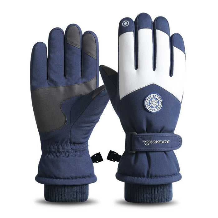 Wholesale Gloves Polyester Outdoor Skiing Waterproof and Fleece Touch Screen Gloves MOQ≥2 JDC-GS-GuD012
