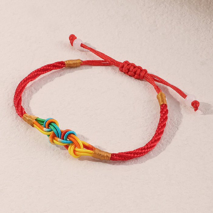 Jewelry WholesaleWholesale Fashion Handwoven Colorful Gradient Red String Adjustable Bracelet JDC-BT-NZ045 Bracelet 奈珠 %variant_option1% %variant_option2% %variant_option3%  Factory Price JoyasDeChina Joyas De China