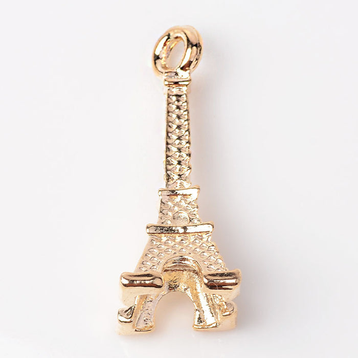 Wholesale Eiffel Tower Keychain Bulk Alloy DIY 10pcs JDC-KC-RuG001