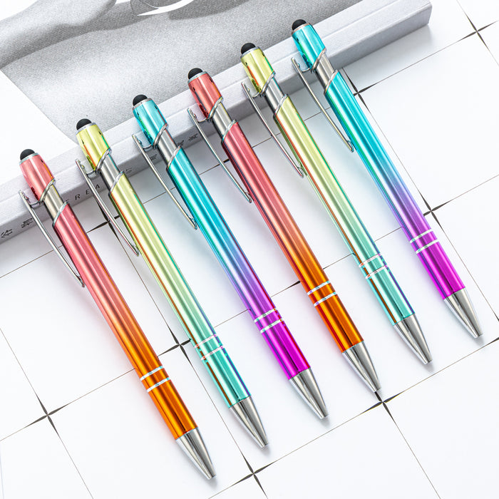 Wholesale Gradient Color Press Metal Ballpoint Pen MOQ≥2 JDC-BP-Huah052