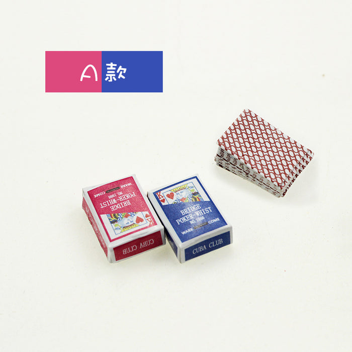 Mini Mini Playing Cards 1:12 Miniatura Toys MOQ≥3 JDC-FT-XMW002