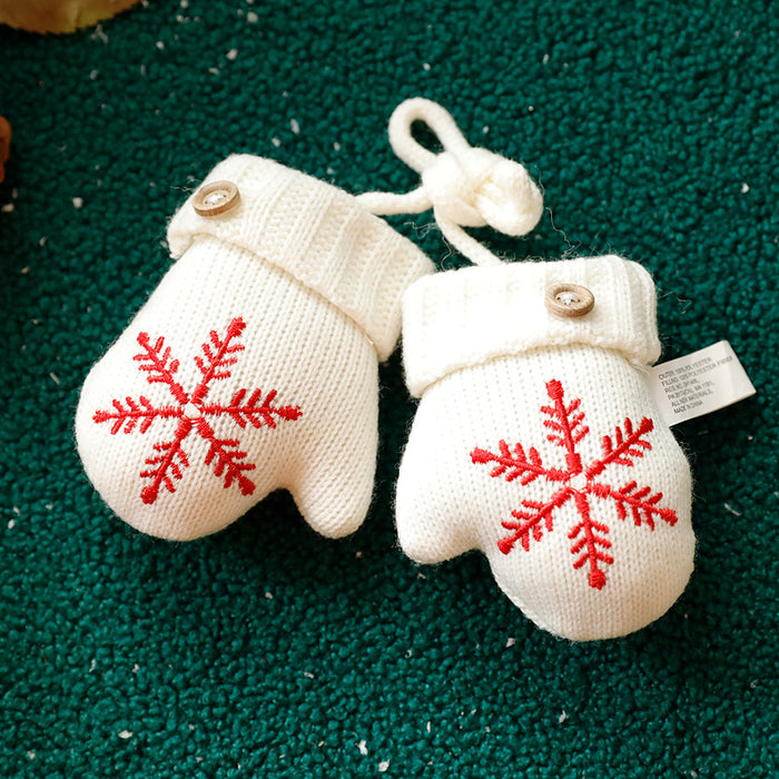 Wholesale Decorative Knitted Gloves Gift Christmas Tree Ornament Pendant JDC-DCN-QingM003