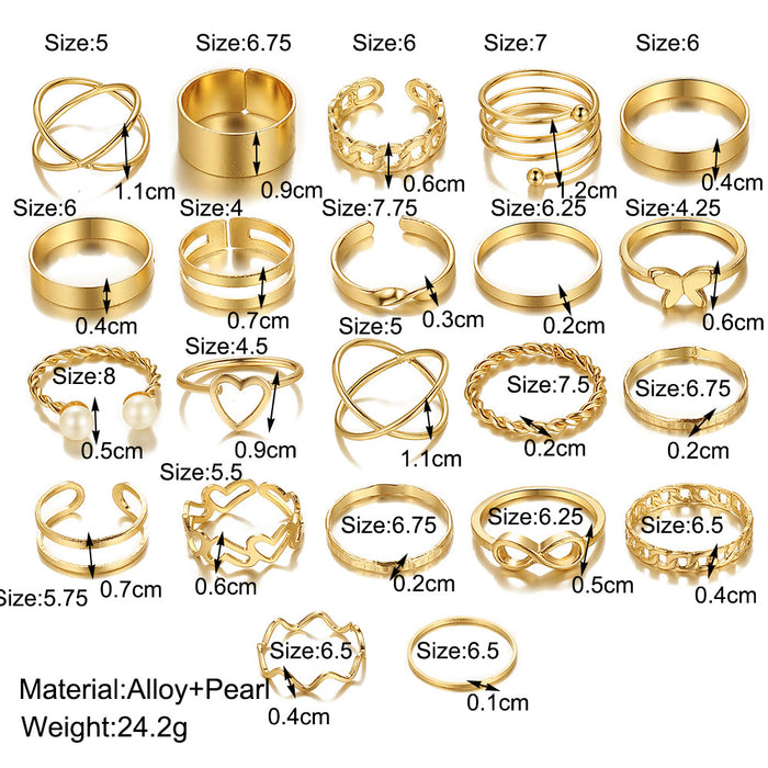 Wholesale Rings Alloy Opening Butterfly 22pcs JDC-RS-F002
