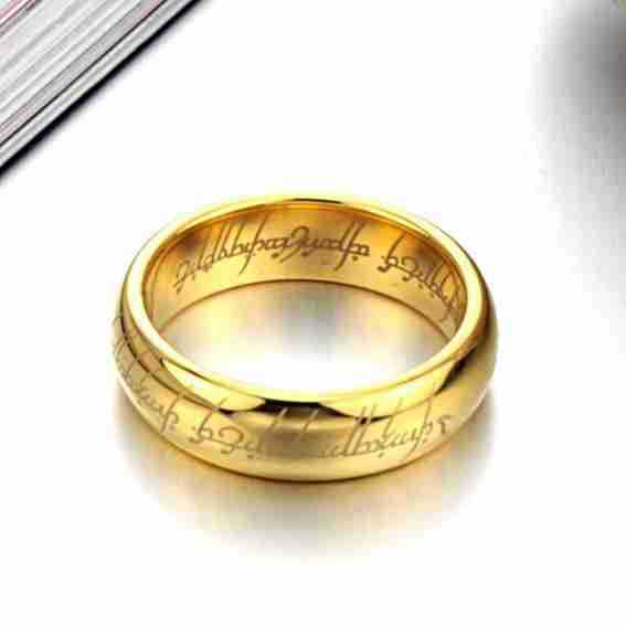 Wholesale Tungsten Steel Gold Plated Couple Ring JDC-RS-XinF001
