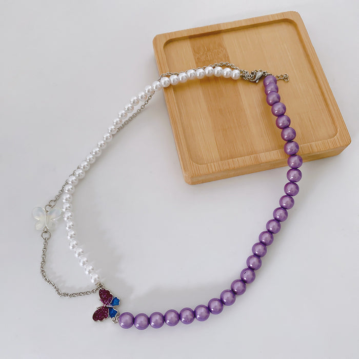 Wholesale Colorful Beaded Necklace Vintage Girly Style JDC-NE-NQ005