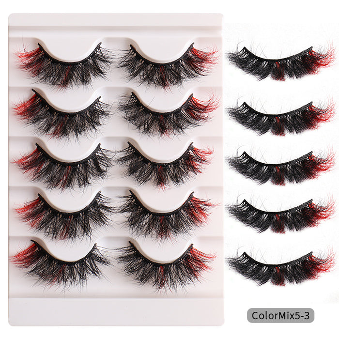 Wholesale High Imitation Color Mink Hair False Eyelashes JDC-EY-JST003