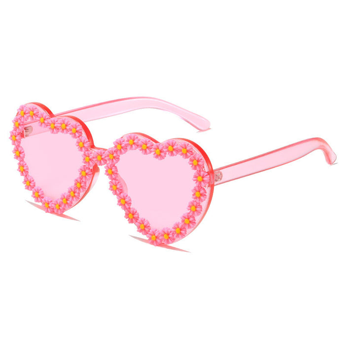 Wholesale Youth Shaped HD Sunglasses Heart Shaped Sunglasses Creation JDC-SG-HongW007