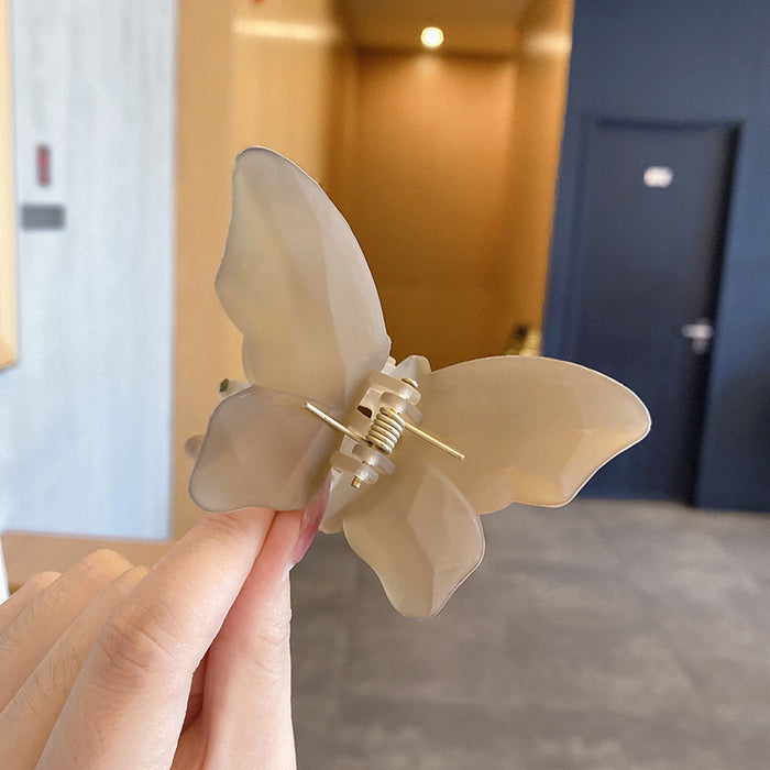 Clips de cabello al por mayor de plástico mariposa transparente Matte moq≥2 jdc-hc-clie007